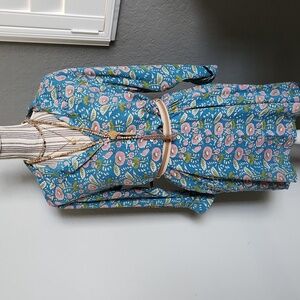 Natural Life boho floral button down shirt dress with pockets🌻